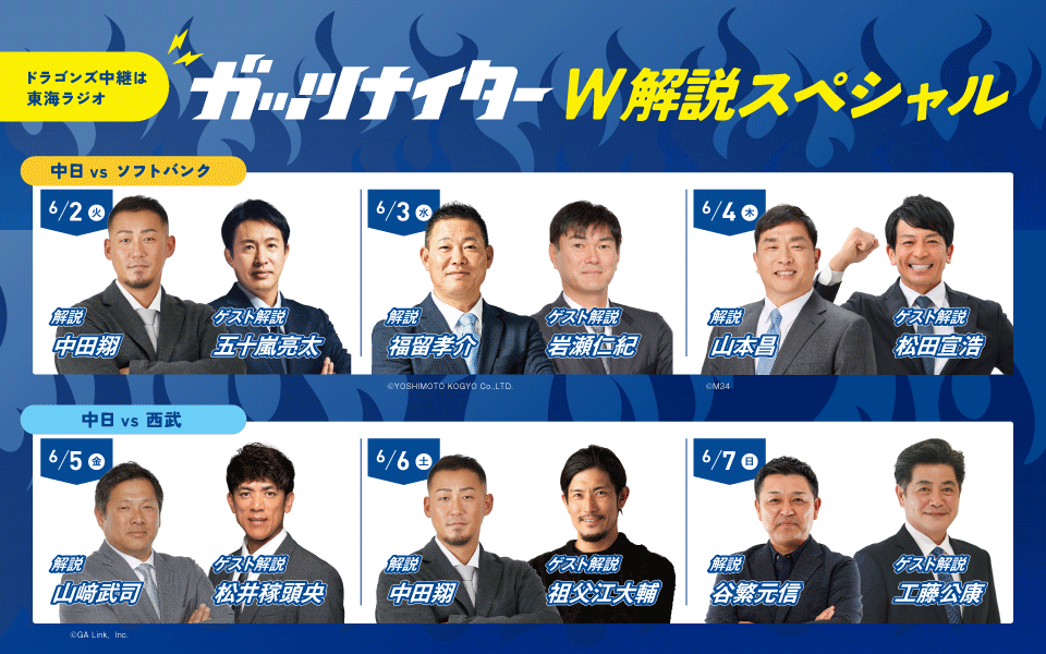 ガッツナイター交流戦6連戦W解説スペシャル