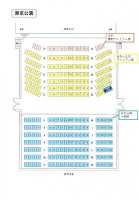 東京公演　販売座席表